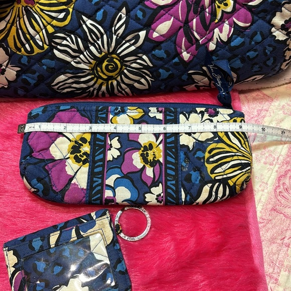Vera Bradley 3 piece Set Bag, Wallet/ Id / Key Ring and Small Pouch - Picture 15 of 17